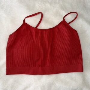 Forever 21 Rust Red Ribbed Cropped Cami